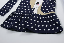 Girls Polka Dots O-neck Deer Dress