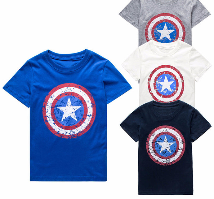 Boys T shirt Clothes Captain America 1-10 Years